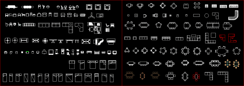 Furniture DWG Block for AutoCAD