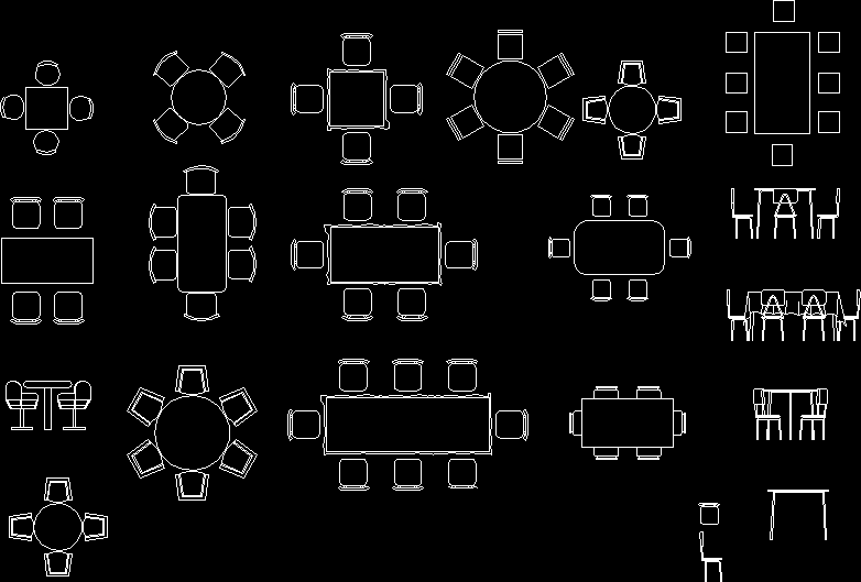 Furniture For Dining DWG Block for AutoCAD • Designs CAD