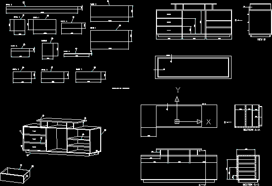 Furniture For Tv DWG Detail for AutoCAD • Designs CAD