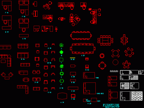 Библиотека мебельной фурнитуры для автокад