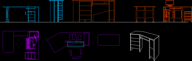Furniture Of Offices DWG Block for AutoCAD