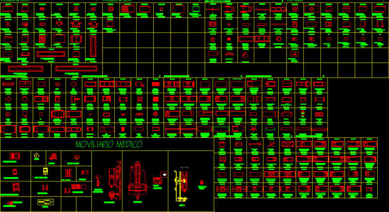 Furniture And Environments For Hospital DWG Detail for AutoCAD