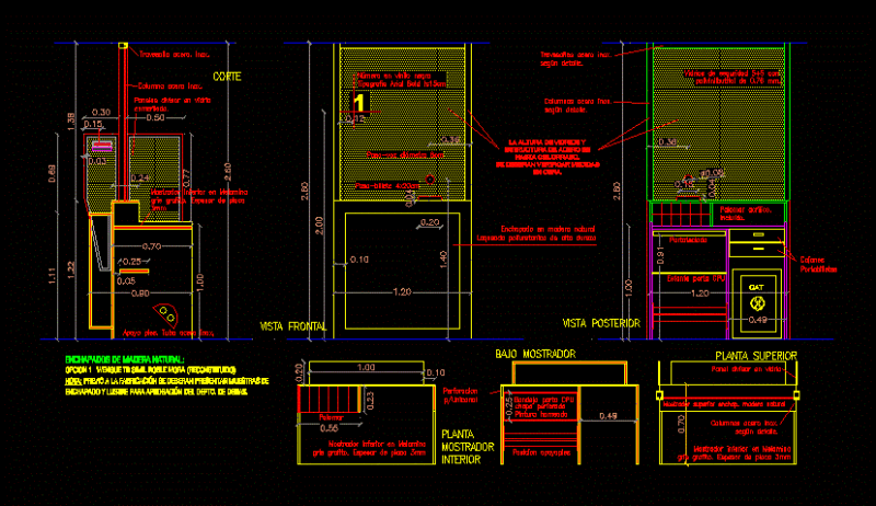 Furniture Bank Box DWG Detail for AutoCAD