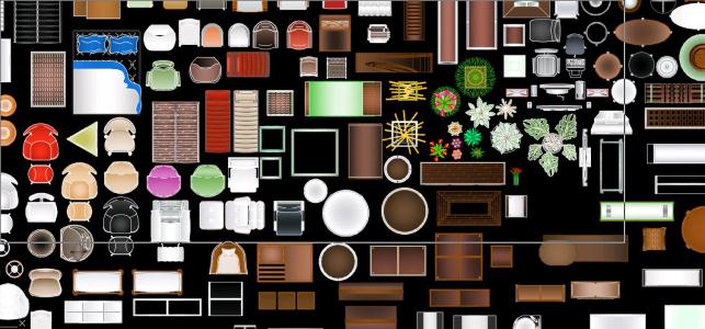 Furniture Colored Blocks DWG Block for AutoCAD â€¢ Designs CAD