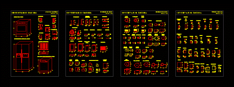 Furniture For Kitchen On Ground 2D DWG Elevation for AutoCAD