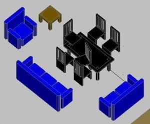 Мебель для autocad 3d