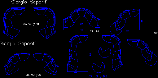 Curved Italian Sofa 2d Block For