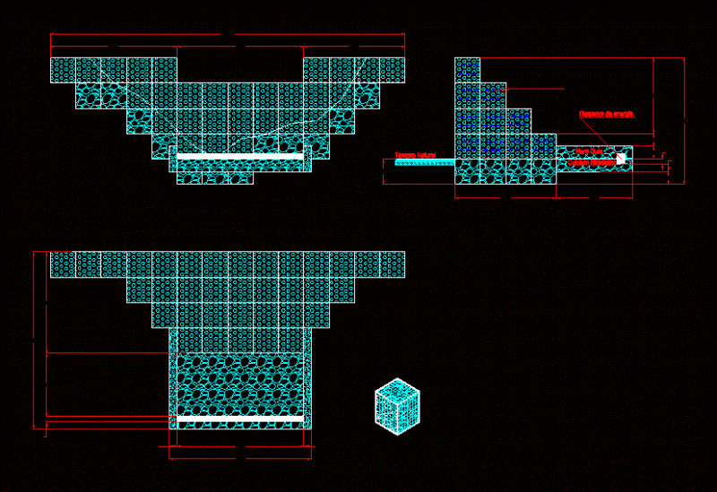 Gabion For Soil Retention DWG Block for AutoCAD