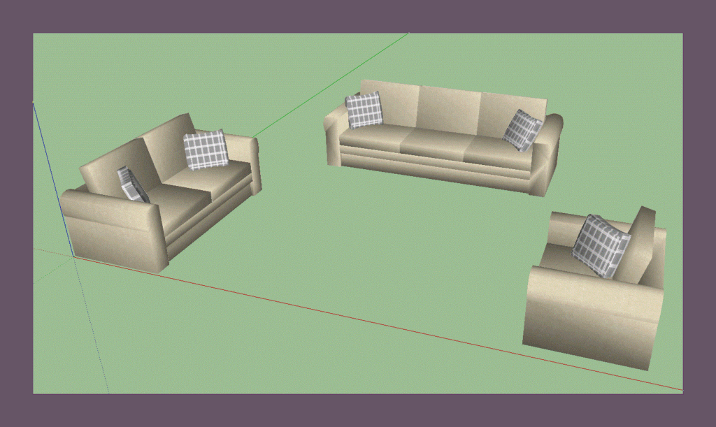 Game Armchairs 3D SKP Model for SketchUp