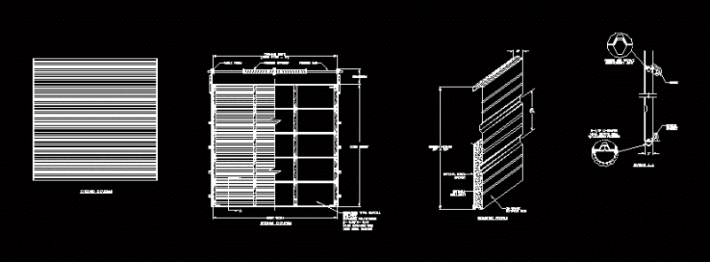 Garage Door DWG Section for AutoCAD