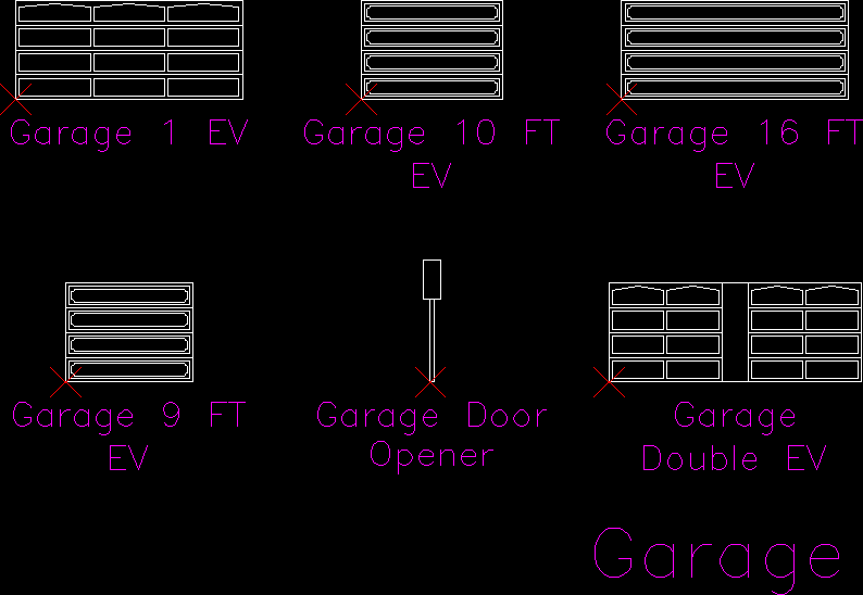 garage door cad block