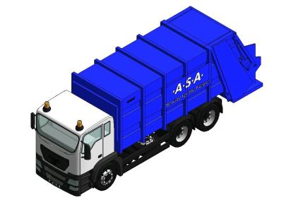 garbage truck drawing realistic