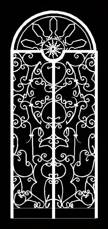 Gate Blacksmithing DWG Block for AutoCAD