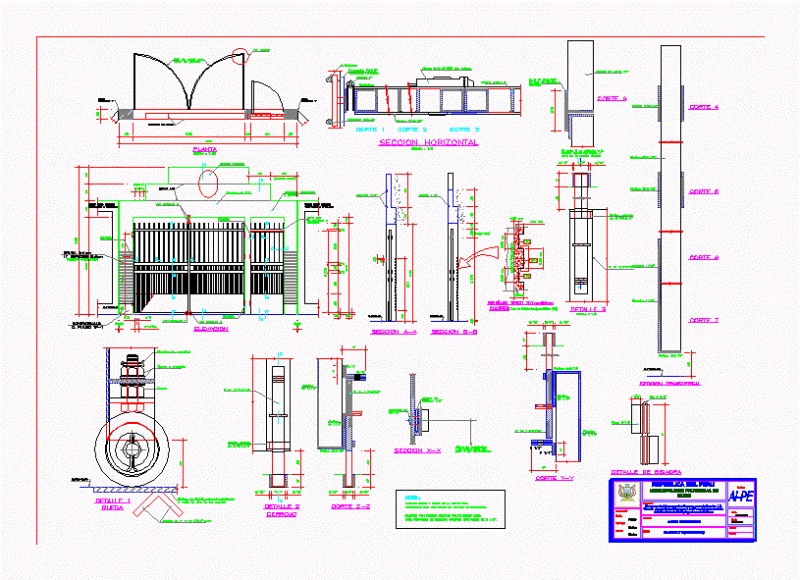 Gate Income DWG Plan for AutoCAD