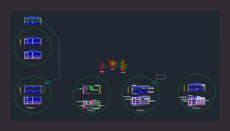 Gates 2D DWG Block for AutoCAD