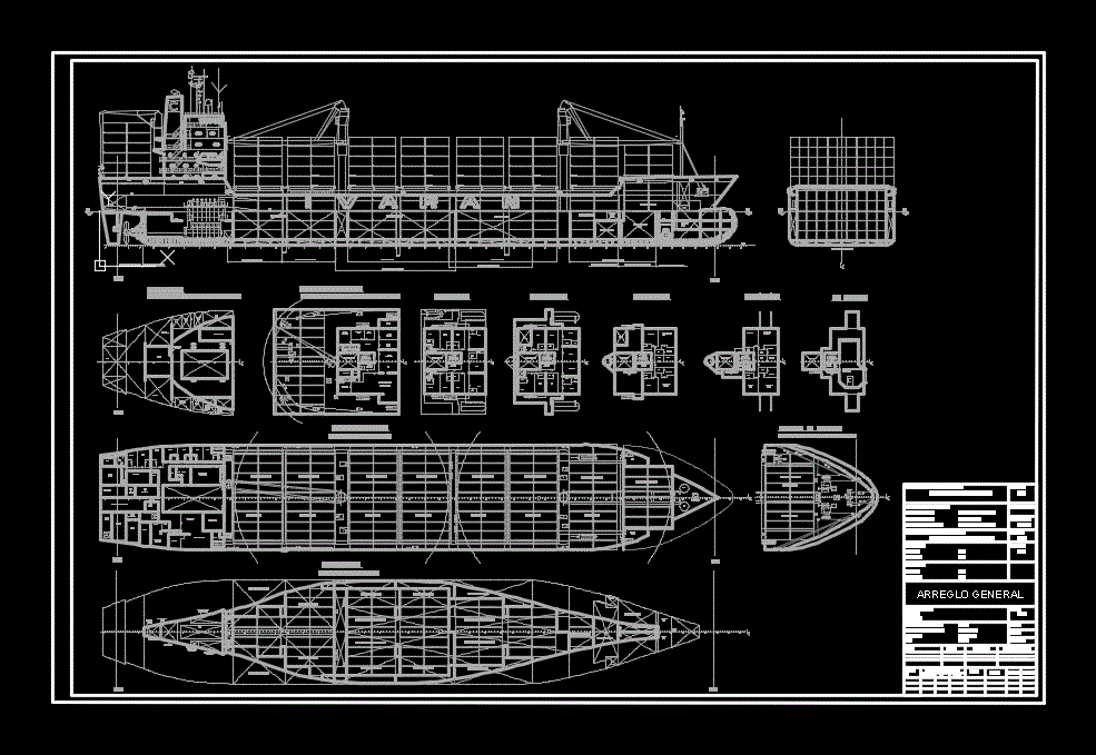 Arrange ship. Чертеж судна контейнеровоза Автокад. Чертежи судна General Arrangement. General Arrangement Plan судна. Контейнер 20ф чертеж AUTOCAD.