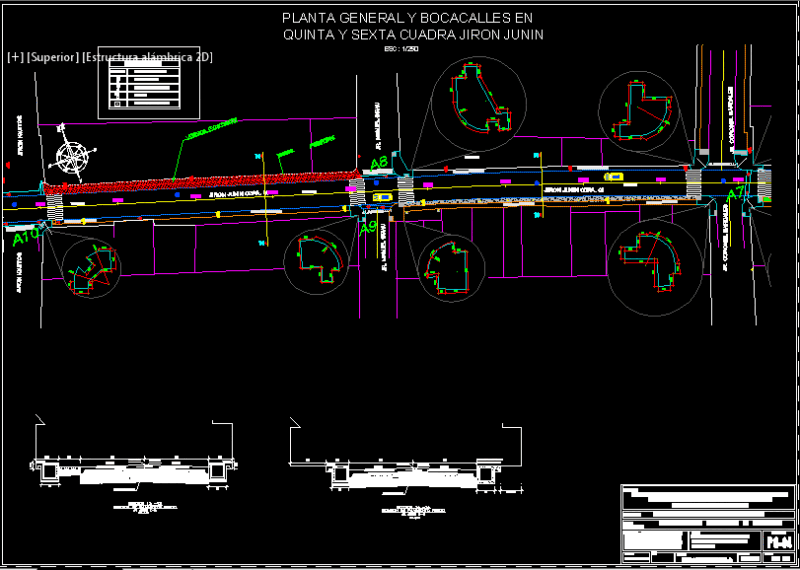 General Plan And Sections Of Pavement DWG Plan for AutoCAD