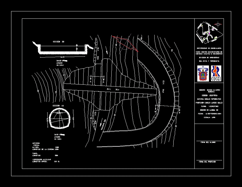 General Plan Of A Dam Plan View DWG Plan for AutoCAD