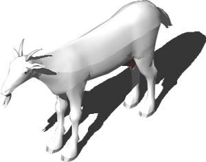 Goat Animal 3D DWG Model for AutoCAD