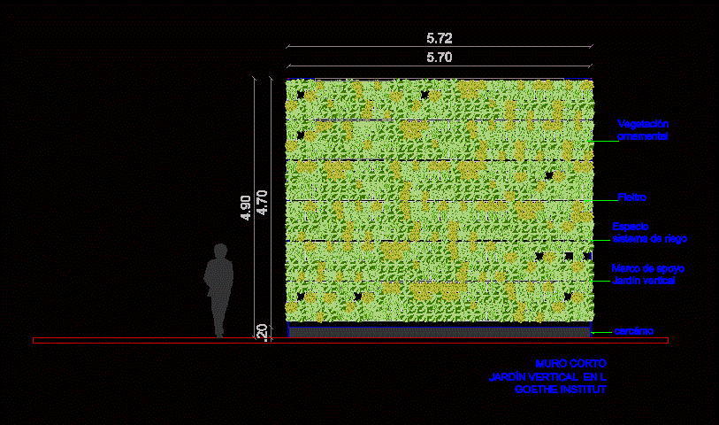 Green Wall DWG Block for AutoCAD • Designs CAD