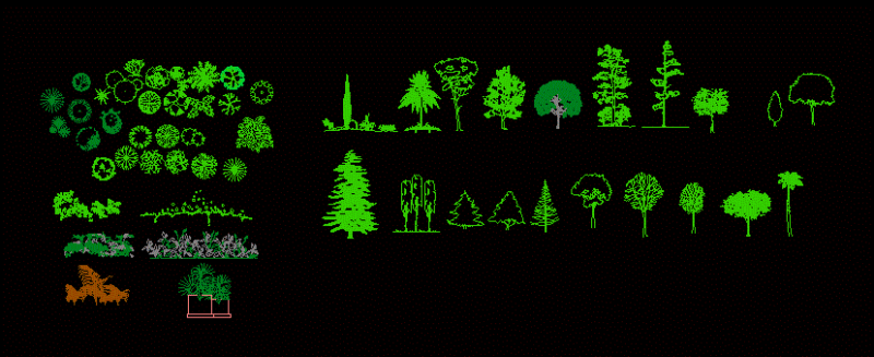 Greenery 2D DWG Plan for AutoCAD