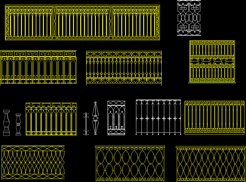 Guardrail Raillings DWG Block for AutoCAD • Designs CAD