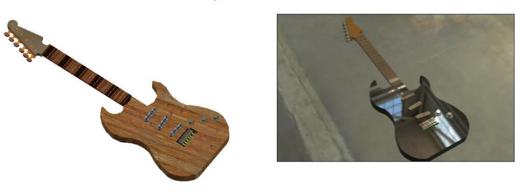 Guitar 3D DWG Model for AutoCAD