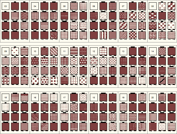 autocad hatch pattern blocks