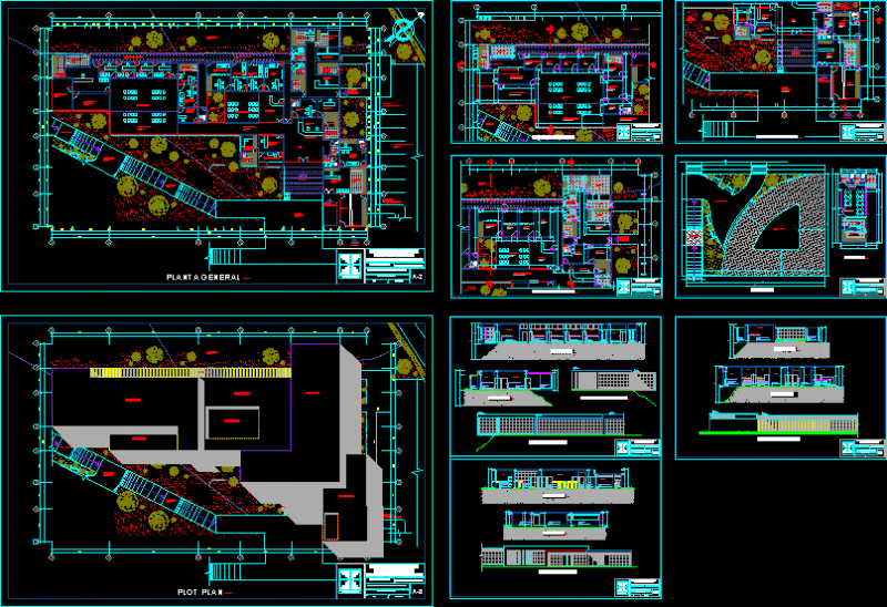 Health Care Techer Center DWG Section for AutoCAD
