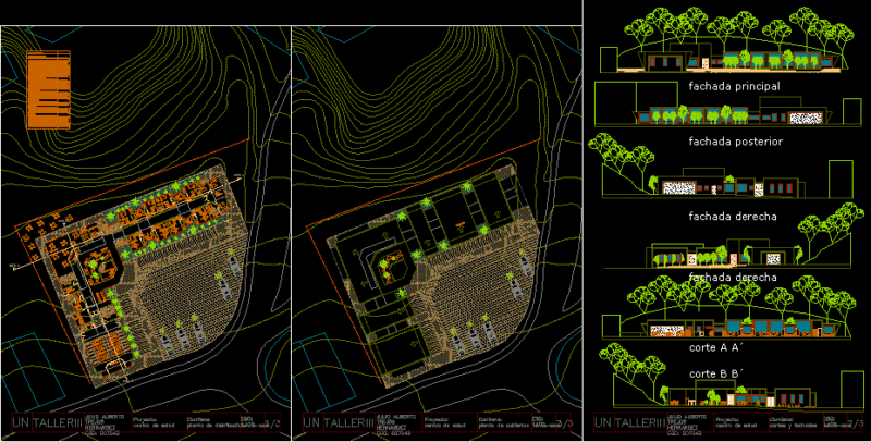 Health Center 2008 DWG Section for AutoCAD