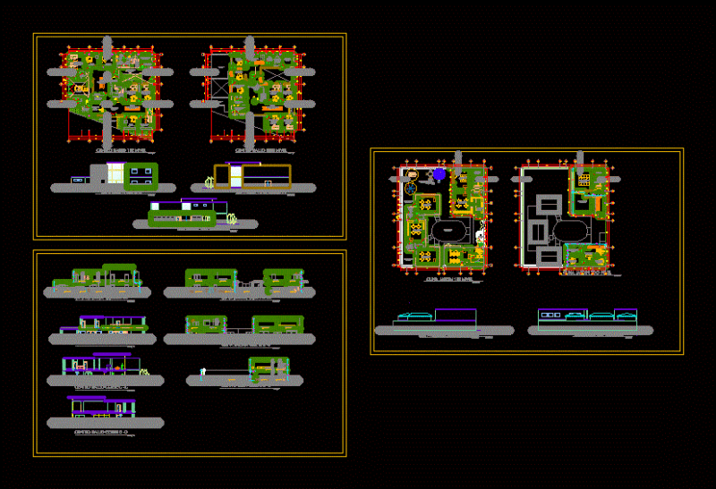 Health Center – Cot Garden DWG Elevation for AutoCAD