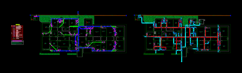 Health Level I4 Posta Sanitary Facilities Hot And Cold Water DWG Detail for AutoCAD