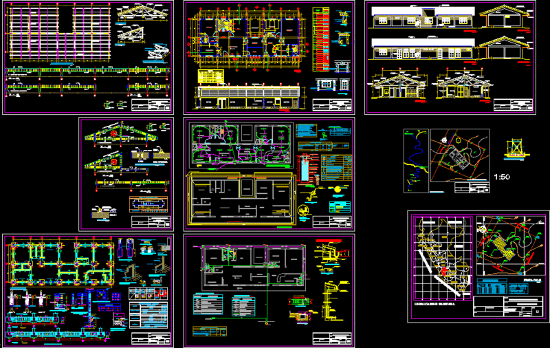 Health Post Huachocolpa DWG Section for AutoCAD