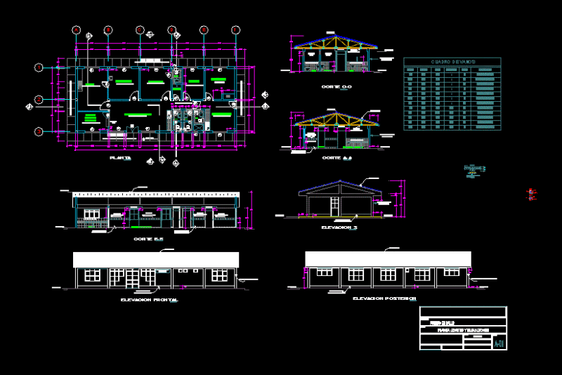 Health Post Position DWG Block for AutoCAD