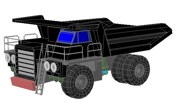 Heavy-Duty Dump Truck 3D DWG Model for AutoCAD • Designs CAD