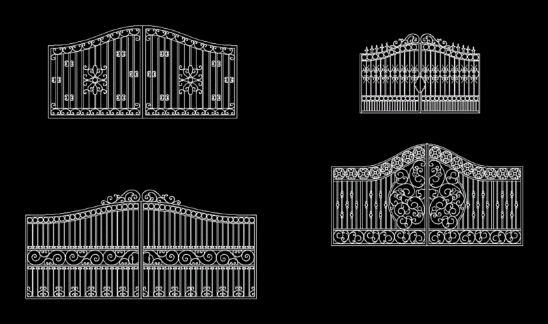 Herreria Of Front Door 2D DWG Elevation for AutoCAD