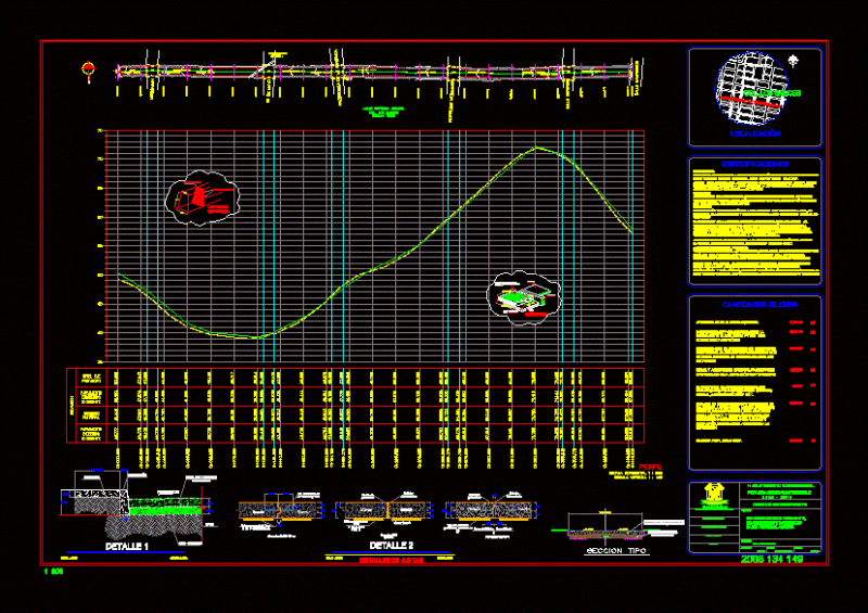 Highway DWG Block for AutoCAD