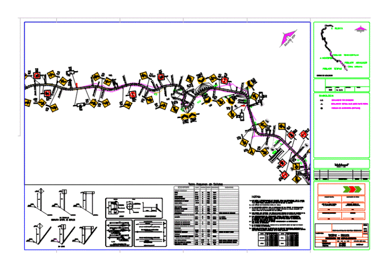 Highway Road With Vertical Signaling DWG Block for AutoCAD