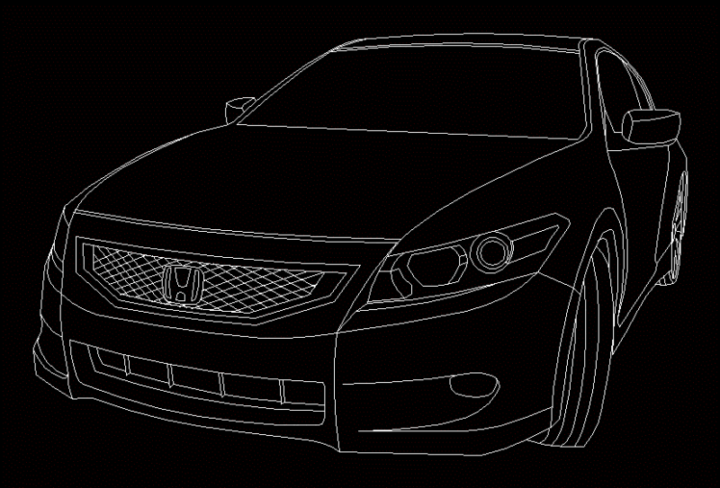 Honda Accord Coupe 3D DWG Model for AutoCAD