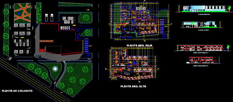 Hospital DWG Section for AutoCAD