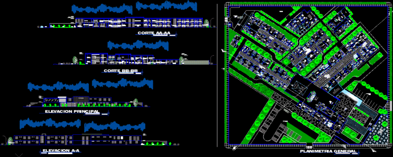 Hospital DWG Elevation for AutoCAD