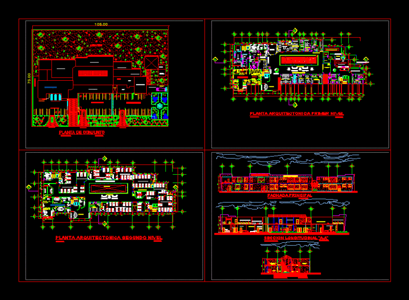 Hospital DWG Section for AutoCAD