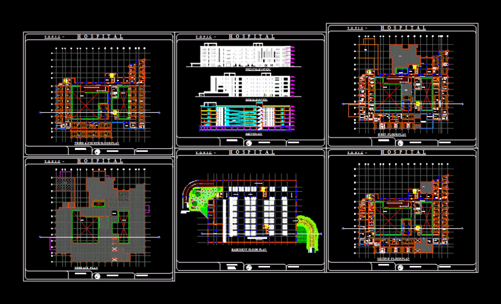 Hospital DWG Plan for AutoCAD