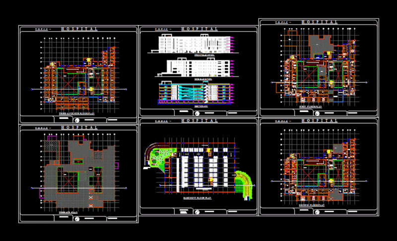 Hospital DWG Plan for AutoCAD