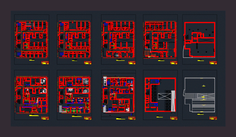 Hospital DWG Block for AutoCAD