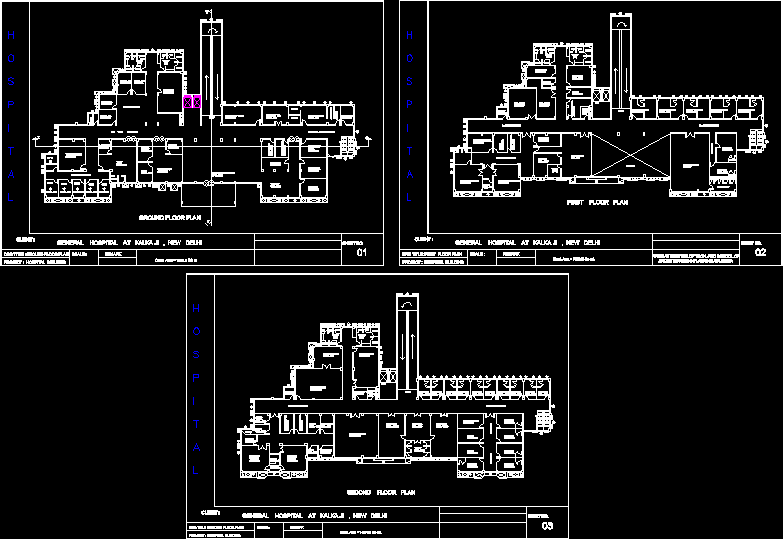 Hospital At Kalkaji, Delhi, India DWG Block for AutoCAD • Designs CAD