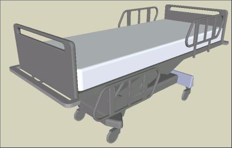 bed hospital sketchup skp 3d advertisement