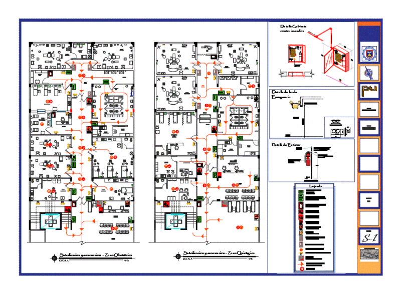 Hospital Evacuation Signaling And Type Ii DWG Plan for AutoCAD