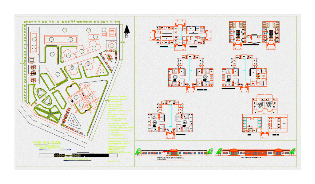Hospital Ground Floor DWG Section for AutoCAD