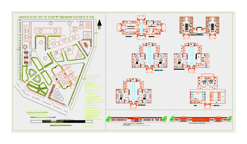 Hospital Ground Floor DWG Section for AutoCAD